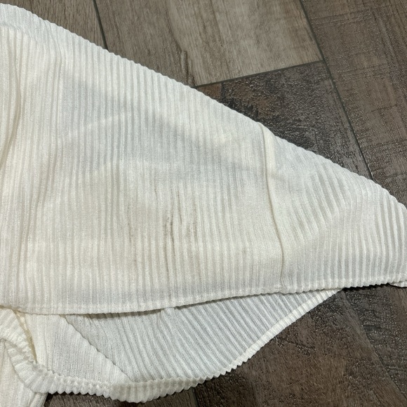 Subtle Studios tie front plisse maxi dress in off white - Picture 8 of 10